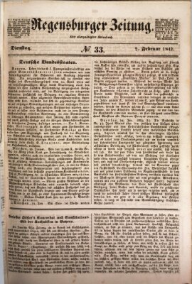 Regensburger Zeitung Dienstag 2. Februar 1847