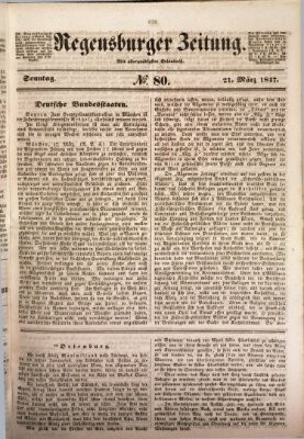 Regensburger Zeitung Sonntag 21. März 1847