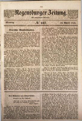 Regensburger Zeitung Montag 19. April 1847