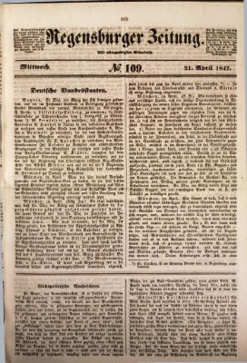 Regensburger Zeitung Mittwoch 21. April 1847