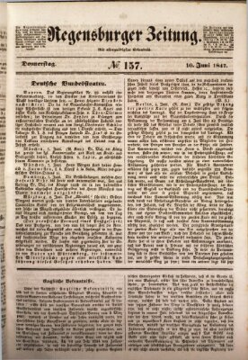 Regensburger Zeitung Donnerstag 10. Juni 1847