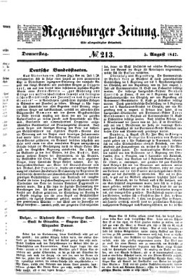 Regensburger Zeitung Donnerstag 5. August 1847