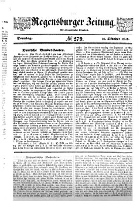 Regensburger Zeitung Sonntag 10. Oktober 1847