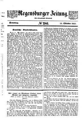 Regensburger Zeitung Sonntag 17. Oktober 1847