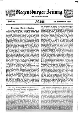 Regensburger Zeitung Freitag 26. November 1847