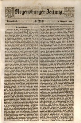 Regensburger Zeitung Samstag 5. August 1848
