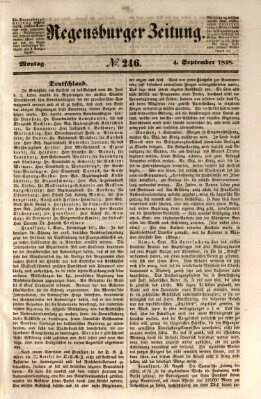 Regensburger Zeitung Montag 4. September 1848