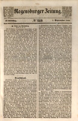 Regensburger Zeitung Donnerstag 7. September 1848