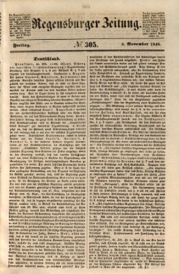 Regensburger Zeitung Freitag 3. November 1848