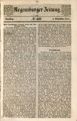 Regensburger Zeitung Dienstag 5. Dezember 1848