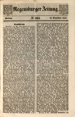 Regensburger Zeitung Freitag 22. Dezember 1848
