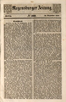 Regensburger Zeitung Freitag 29. Dezember 1848