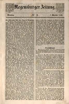 Regensburger Zeitung Montag 1. Januar 1849