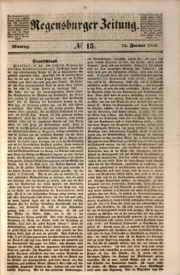 Regensburger Zeitung Montag 15. Januar 1849