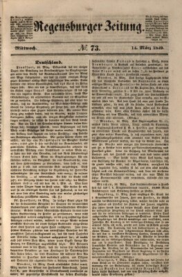 Regensburger Zeitung Mittwoch 14. März 1849