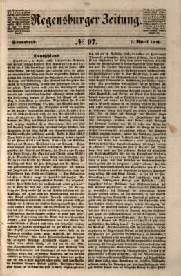Regensburger Zeitung Samstag 7. April 1849