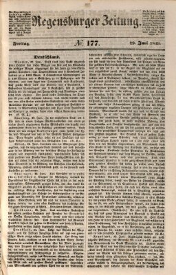 Regensburger Zeitung Freitag 29. Juni 1849
