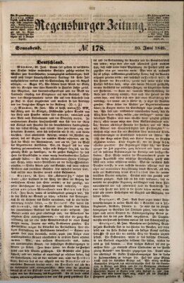 Regensburger Zeitung Samstag 30. Juni 1849