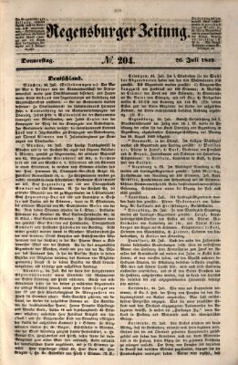 Regensburger Zeitung Donnerstag 26. Juli 1849