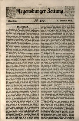 Regensburger Zeitung Sonntag 7. Oktober 1849