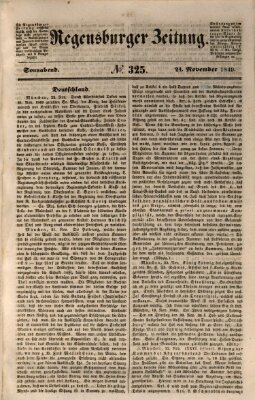 Regensburger Zeitung Samstag 24. November 1849
