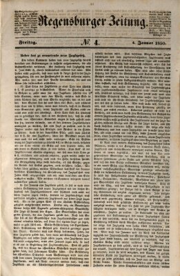Regensburger Zeitung Freitag 4. Januar 1850