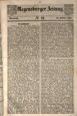 Regensburger Zeitung Mittwoch 23. Januar 1850