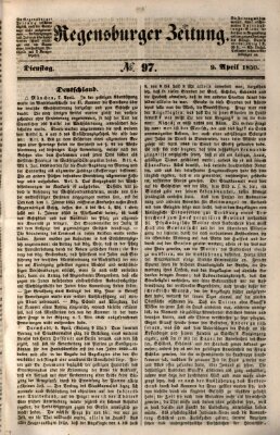 Regensburger Zeitung Dienstag 9. April 1850
