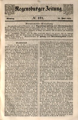 Regensburger Zeitung Montag 24. Juni 1850