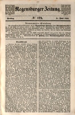 Regensburger Zeitung Freitag 28. Juni 1850