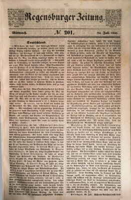 Regensburger Zeitung Mittwoch 24. Juli 1850
