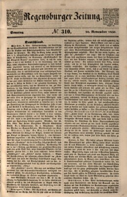 Regensburger Zeitung Sonntag 10. November 1850