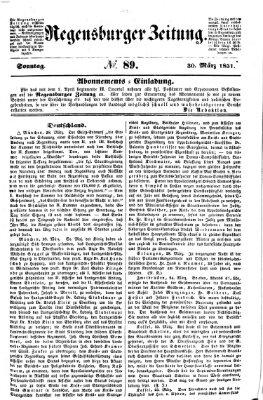 Regensburger Zeitung Sonntag 30. März 1851
