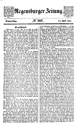 Regensburger Zeitung Donnerstag 10. Juli 1851