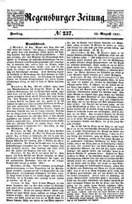 Regensburger Zeitung Freitag 29. August 1851