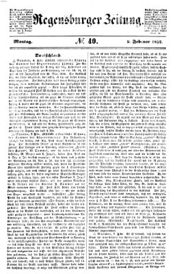 Regensburger Zeitung Montag 9. Februar 1852