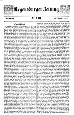 Regensburger Zeitung Mittwoch 21. April 1852