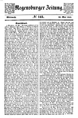 Regensburger Zeitung Mittwoch 26. Mai 1852