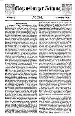 Regensburger Zeitung Dienstag 17. August 1852
