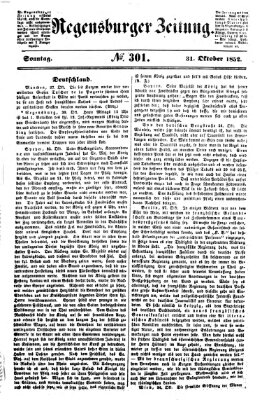 Regensburger Zeitung Sonntag 31. Oktober 1852