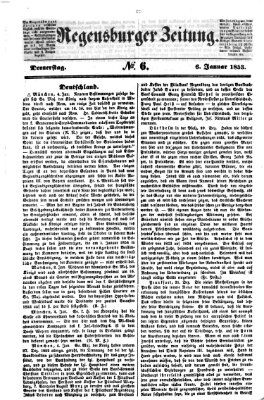 Regensburger Zeitung Donnerstag 6. Januar 1853