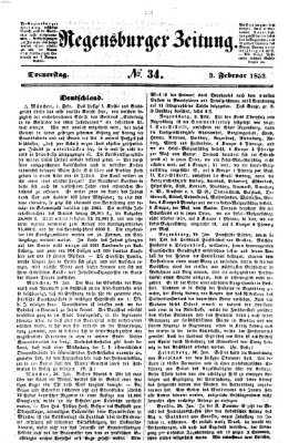 Regensburger Zeitung Donnerstag 3. Februar 1853