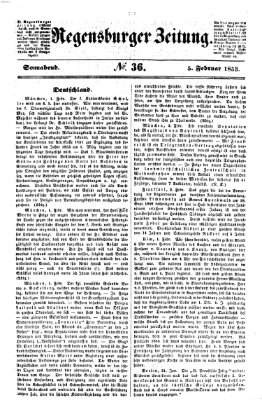 Regensburger Zeitung Samstag 5. Februar 1853