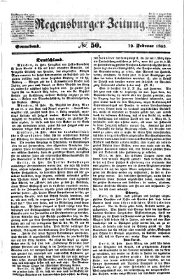 Regensburger Zeitung Samstag 19. Februar 1853