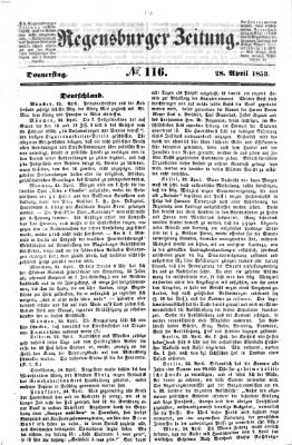 Regensburger Zeitung Donnerstag 28. April 1853