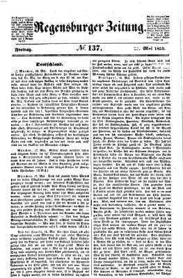 Regensburger Zeitung Freitag 20. Mai 1853