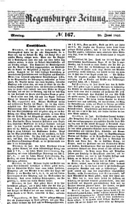 Regensburger Zeitung Montag 20. Juni 1853