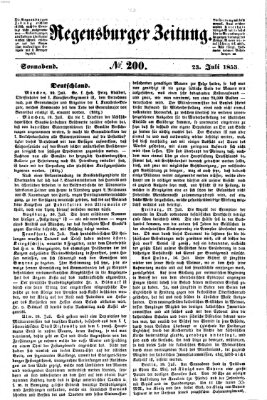 Regensburger Zeitung Samstag 23. Juli 1853