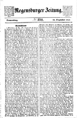 Regensburger Zeitung Donnerstag 22. Dezember 1853