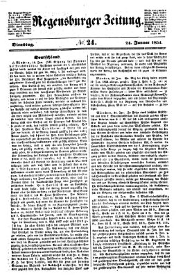 Regensburger Zeitung Dienstag 24. Januar 1854